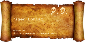 Piger Dorisz névjegykártya